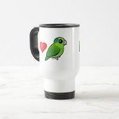 I Love Pacific Parrotlets (groen) Reisbeker (Voorkant links)