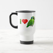 I Love Pacific Parrotlets (groen) Reisbeker (Links)