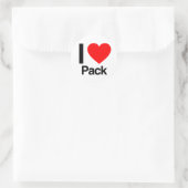 i love pack ronde sticker (Tas)