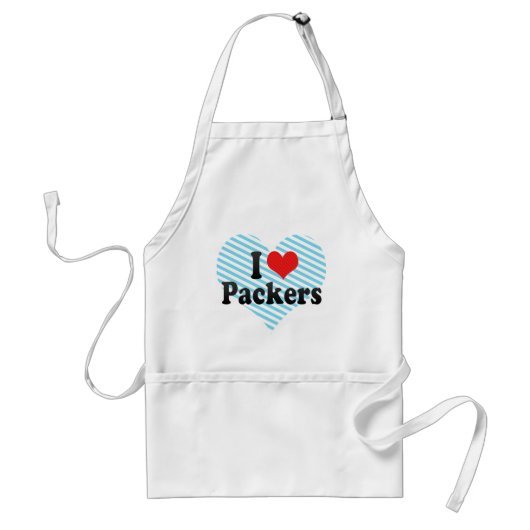I Love Packers Standaard Schort (Voorkant)