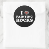 I Love Painting Rocks Cute Rock Painter Ronde Sticker (Tas)