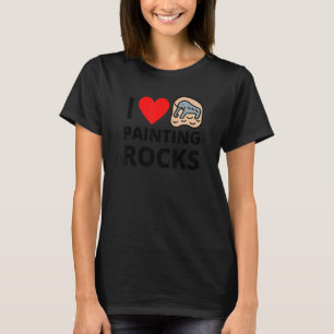 I Love Painting Rocks Heart Rock Kindness Paint El T-shirt