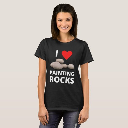 I Love Painting Rocks Heart Rock Kindness Paint Hi T-shirt (Voorkant volledig)