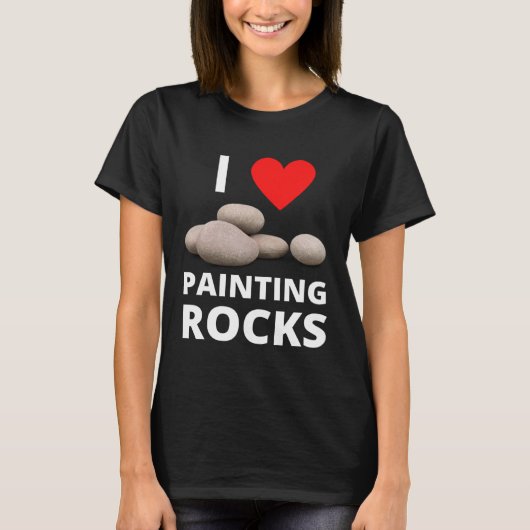 I Love Painting Rocks Heart Rock Kindness Paint Hi T-shirt (Voorkant)
