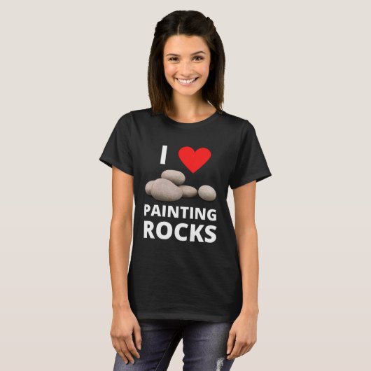 I Love Painting Rocks Heart Rock Kindness Paint Hi T-shirt (Voorkant volledig)