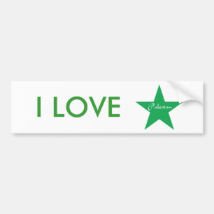 I Love Pakistan Bumpersticker