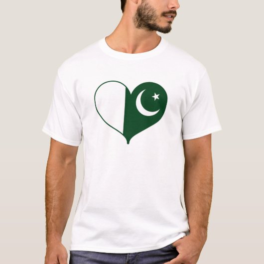 I Love Pakistan Flag T-shirt (Voorkant)