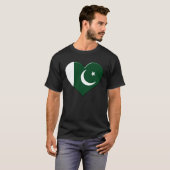 I love Pakistan National Flag Pride Heart T-shirt (Voorkant volledig)
