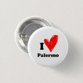 I Love Palermo Ronde Button 3,2 Cm (Voorkant /achterkant)