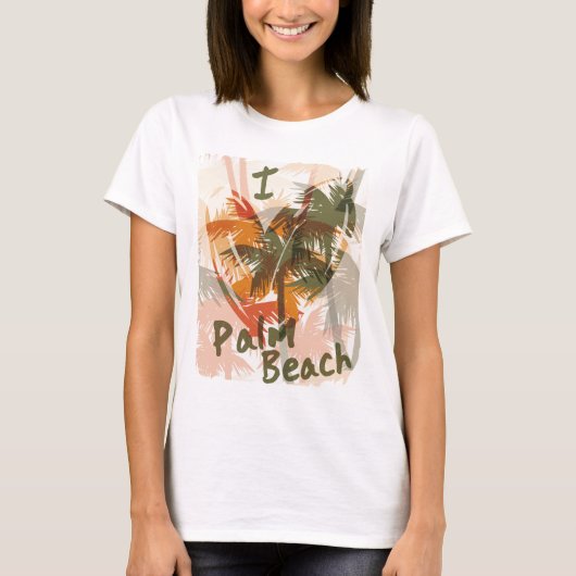 I Love Palm Beach Fun Shirt (Voorkant)