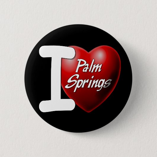 I Love Palm Springs Ronde Button 5,7 Cm (Voorkant)