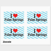 I Love Palm Springs, Verenigde Staten Rechthoekige Sticker (Vel)