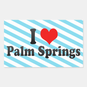 I Love Palm Springs, Verenigde Staten Rechthoekige Sticker