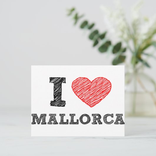 I Love Palma de Mallorca Briefkaart (Staand voorkant)