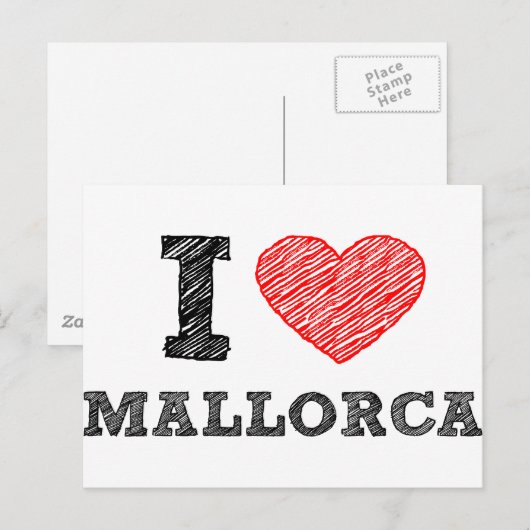 I Love Palma de Mallorca Briefkaart (Voorkant / Achterkant)