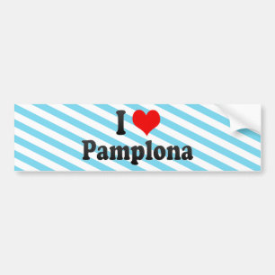 I Love Pamplona, Spain Bumpersticker