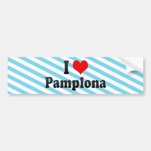 I Love Pamplona, Spain Bumpersticker (Voorkant)