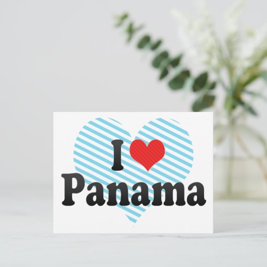 I Love Panama Briefkaart (Staand voorkant)