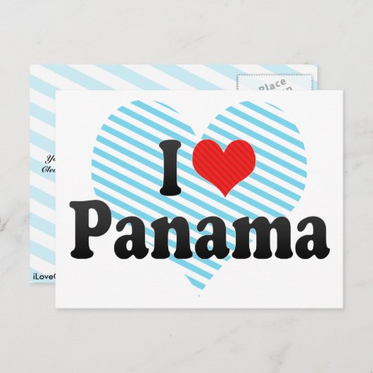 I Love Panama Briefkaart (Voorkant / Achterkant)