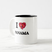 I Love Panama Tweekleurige Koffiemok (Voorkant links)