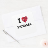 I Love Panama Vierkante Sticker (Envelop)