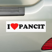I Love Pancit Bumpersticker (Op auto)