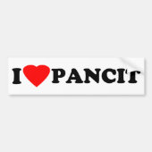 I Love Pancit Bumpersticker (Voorkant)