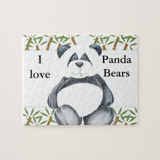 I Love Panda Beren Puzzle Legpuzzel (Horizontaal)