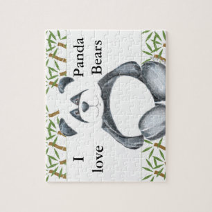 I Love Panda Beren Puzzle Legpuzzel