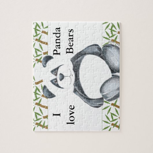 I Love Panda Beren Puzzle Legpuzzel (Verticaal)