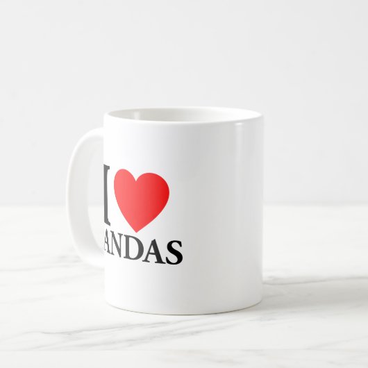 I Love Pandas Koffiemok (Voorkant links)