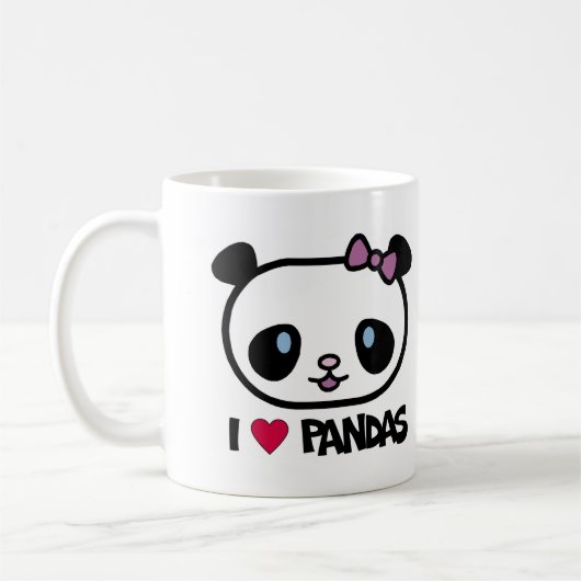 I Love Pandas Koffiemok (Links)