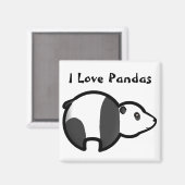 I Love Pandas Magneet (Voorkant / Achterkant)