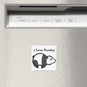 I Love Pandas Magneet (Insitu (Vaatwasser))