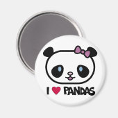 I Love Pandas Magneet (Voorkant / Achterkant)