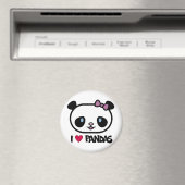I Love Pandas Magneet (Insitu (Vaatwasser))