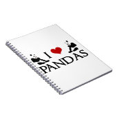 I Love Pandas Notitieboek (Rechterzijde)