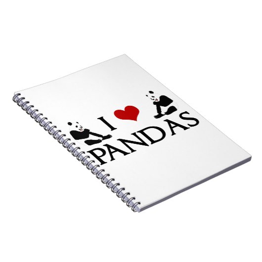 I Love Pandas Notitieboek (Rechterzijde)