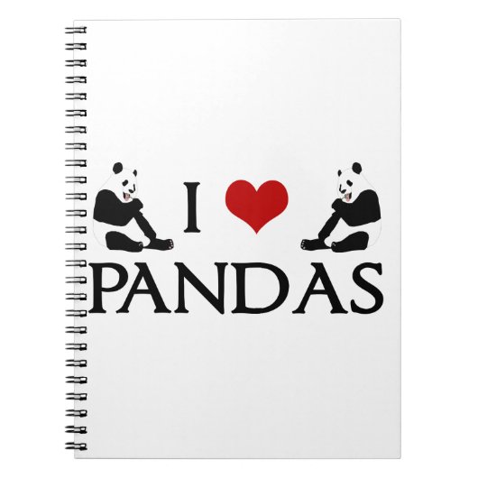 I Love Pandas Notitieboek (Voorkant)