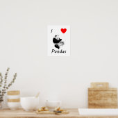 I Love Pandas Poster (Keuken)