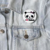 I Love Pandas Ronde Button 5,7 Cm (In situ)
