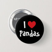 I Love Pandas Ronde Button 5,7 Cm (Voorkant /achterkant)