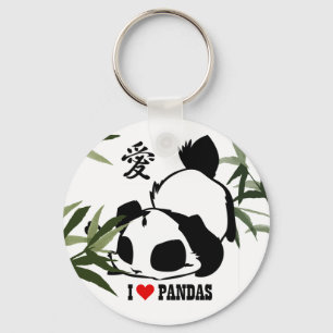 I Love Pandas Sleutelhanger