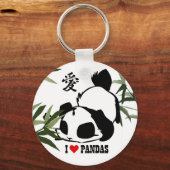 I Love Pandas Sleutelhanger (Voorkant)