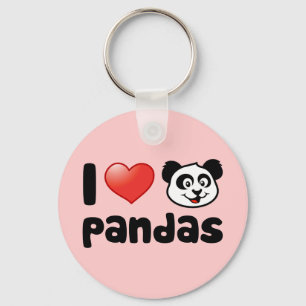I Love Pandas Sleutelhanger