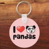 I Love Pandas Sleutelhanger (Voorkant)