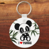 I Love Pandas Sleutelhanger (Voorkant)