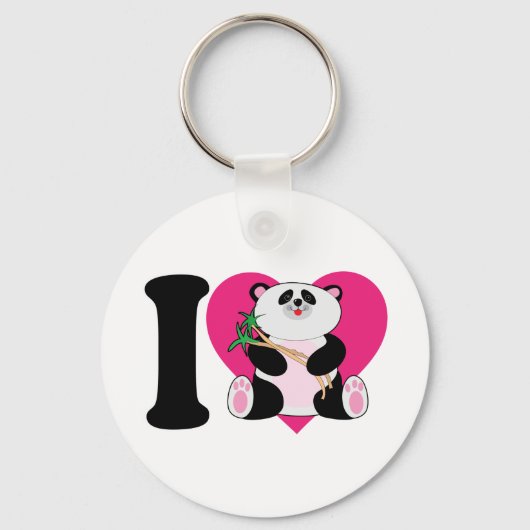 I Love Pandas Sleutelhanger (Voorkant)