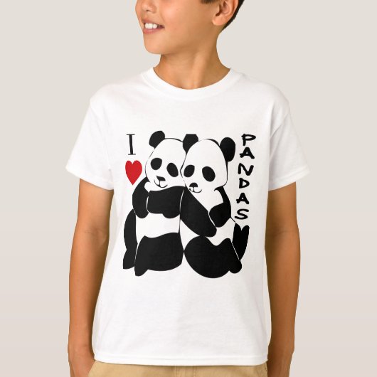 I Love Pandas T-shirt (Voorkant)