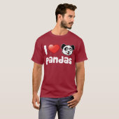 I Love Pandas T-shirt (Voorkant volledig)